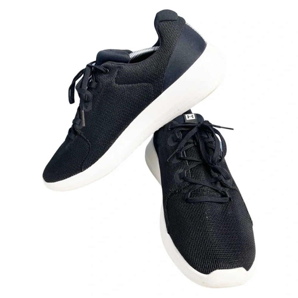 Under Armour Ripple 2.0 black textile size 13 men lace up trainers/ sneakers
